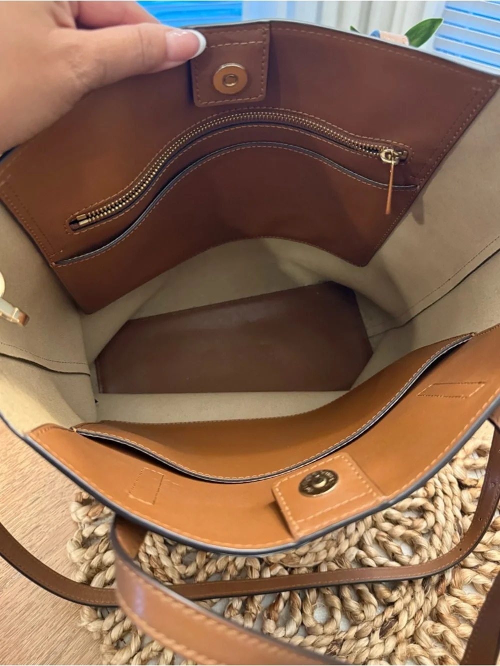 NOT FOR SALE!!! Kors Chestnut Leather Tote with Gold Logo